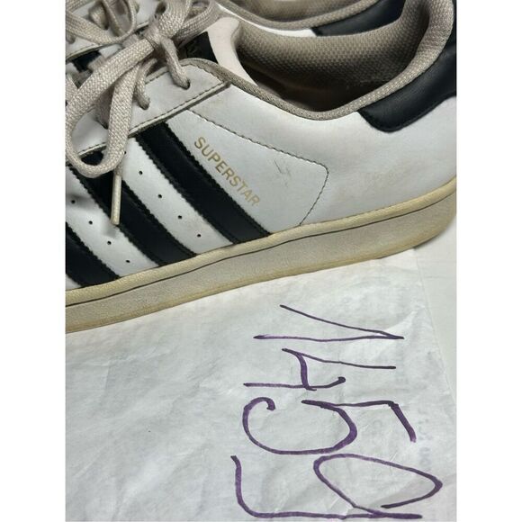 Adidas Original Superstar Hard Shell Toe White Black Gold Mens 9,5 - Picture 13 of 13